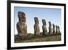 Moai of Ahu Ko Te Riku-null-Framed Giclee Print