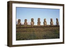 Moai of Ahu Ko Te Riku-null-Framed Giclee Print