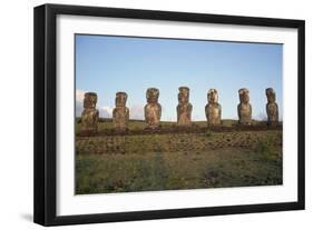 Moai of Ahu Ko Te Riku-null-Framed Giclee Print