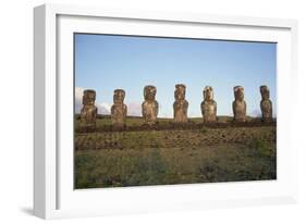 Moai of Ahu Ko Te Riku-null-Framed Giclee Print