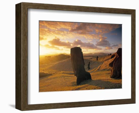 Moai Quarry, Easter Island, Chile-Walter Bibikow-Framed Photographic Print