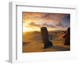 Moai Quarry, Easter Island, Chile-Walter Bibikow-Framed Photographic Print