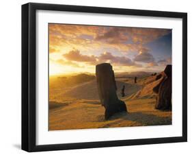 Moai Quarry, Easter Island, Chile-Walter Bibikow-Framed Photographic Print