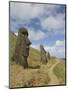 Moai Quarry, Rano Raraku Volcano, Unesco World Heritage Site, Easter Island (Rapa Nui), Chile-Michael Snell-Mounted Photographic Print