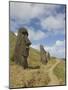 Moai Quarry, Rano Raraku Volcano, Unesco World Heritage Site, Easter Island (Rapa Nui), Chile-Michael Snell-Mounted Photographic Print