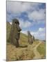 Moai Quarry, Rano Raraku Volcano, Unesco World Heritage Site, Easter Island (Rapa Nui), Chile-Michael Snell-Mounted Photographic Print