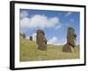 Moai Quarry, Rano Raraku Volcano, Unesco World Heritage Site, Easter Island (Rapa Nui), Chile-Michael Snell-Framed Photographic Print