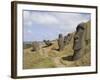 Moai Quarry, Ranu Raraku Volcano, Unesco World Heritage Site, Easter Island (Rapa Nui), Chile-Michael Snell-Framed Photographic Print