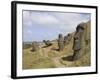 Moai Quarry, Ranu Raraku Volcano, Unesco World Heritage Site, Easter Island (Rapa Nui), Chile-Michael Snell-Framed Photographic Print