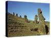 Moai Rano Raraku, Easter Island, Chile-null-Stretched Canvas