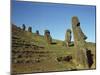 Moai Rano Raraku, Easter Island, Chile-null-Mounted Premium Photographic Print