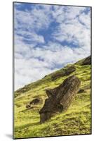 Moai Sculptures in Various Stages of Completion at Rano Raraku-Michael Nolan-Mounted Photographic Print