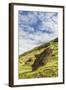 Moai Sculptures in Various Stages of Completion at Rano Raraku-Michael Nolan-Framed Photographic Print