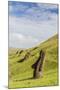 Moai Sculptures in Various Stages of Completion at Rano Raraku-Michael Nolan-Mounted Photographic Print