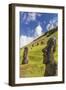 Moai Sculptures in Various Stages of Completion at Rano Raraku-Michael Nolan-Framed Photographic Print