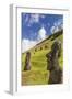 Moai Sculptures in Various Stages of Completion at Rano Raraku-Michael Nolan-Framed Photographic Print