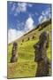 Moai Sculptures in Various Stages of Completion at Rano Raraku-Michael Nolan-Mounted Photographic Print