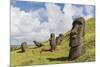 Moai Sculptures in Various Stages of Completion at Rano Raraku-Michael Nolan-Mounted Photographic Print