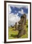 Moai Sculptures in Various Stages of Completion at Rano Raraku-Michael Nolan-Framed Photographic Print