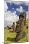 Moai Sculptures in Various Stages of Completion at Rano Raraku-Michael Nolan-Mounted Photographic Print