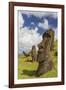 Moai Sculptures in Various Stages of Completion at Rano Raraku-Michael Nolan-Framed Photographic Print