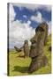 Moai Sculptures in Various Stages of Completion at Rano Raraku-Michael Nolan-Stretched Canvas