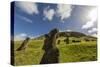 Moai Sculptures in Various Stages of Completion at Rano Raraku-Michael Nolan-Stretched Canvas