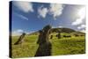 Moai Sculptures in Various Stages of Completion at Rano Raraku-Michael Nolan-Stretched Canvas