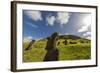 Moai Sculptures in Various Stages of Completion at Rano Raraku-Michael Nolan-Framed Photographic Print