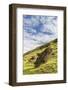 Moai Sculptures in Various Stages of Completion at Rano Raraku-Michael Nolan-Framed Photographic Print