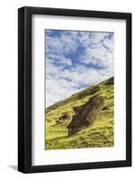 Moai Sculptures in Various Stages of Completion at Rano Raraku-Michael Nolan-Framed Photographic Print