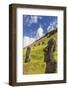 Moai Sculptures in Various Stages of Completion at Rano Raraku-Michael Nolan-Framed Photographic Print