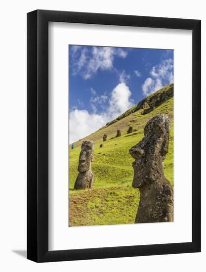 Moai Sculptures in Various Stages of Completion at Rano Raraku-Michael Nolan-Framed Photographic Print