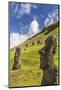 Moai Sculptures in Various Stages of Completion at Rano Raraku-Michael Nolan-Mounted Photographic Print