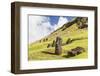 Moai Sculptures in Various Stages of Completion at Rano Raraku-Michael Nolan-Framed Photographic Print