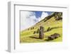 Moai Sculptures in Various Stages of Completion at Rano Raraku-Michael Nolan-Framed Photographic Print