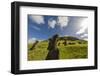 Moai Sculptures in Various Stages of Completion at Rano Raraku-Michael Nolan-Framed Photographic Print