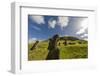 Moai Sculptures in Various Stages of Completion at Rano Raraku-Michael Nolan-Framed Photographic Print