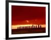 Moai Silhouette, Ahu Tongariki, Easter Island, Chile-Keren Su-Framed Photographic Print