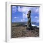 Moai Statue, Ahu Akapu, Easter Island, UNESCO World Heritage Site, Chile, South America-Geoff Renner-Framed Photographic Print