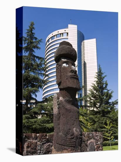 Moai Statue in Central Santiago, Chile, South America-Gavin Hellier-Stretched Canvas