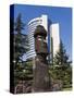 Moai Statue in Central Santiago, Chile, South America-Gavin Hellier-Stretched Canvas