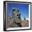 Moai Statues Carved from Crater Walls, Easter Island, Chile-Geoff Renner-Framed Photographic Print