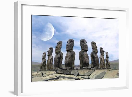 Moai-Ata Alishahi-Framed Giclee Print