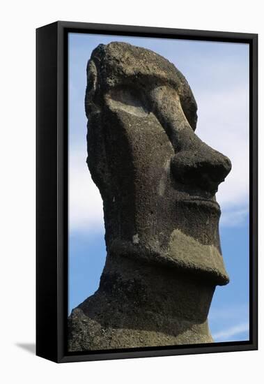 Moai-null-Framed Stretched Canvas