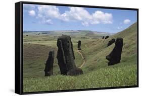 Moai-null-Framed Stretched Canvas