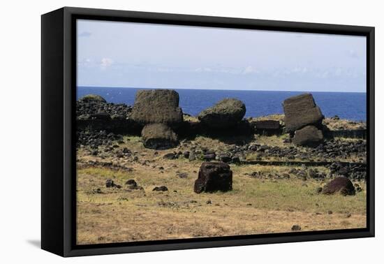 Moai-null-Framed Stretched Canvas