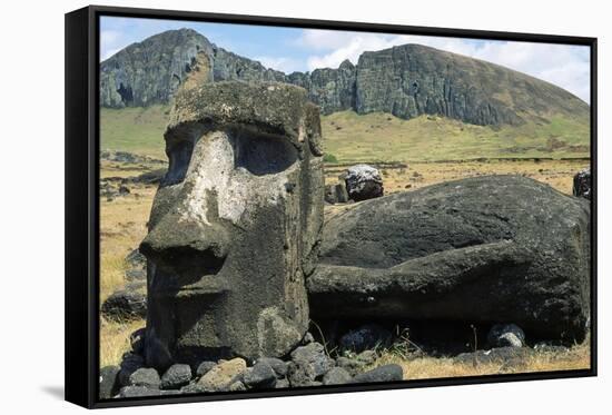 Moai-null-Framed Stretched Canvas