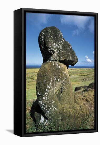 Moai-null-Framed Stretched Canvas