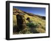 Moais, Cantera Rano Raraku, Easter Island (Rapa Nui), Chile, South America-Jochen Schlenker-Framed Photographic Print